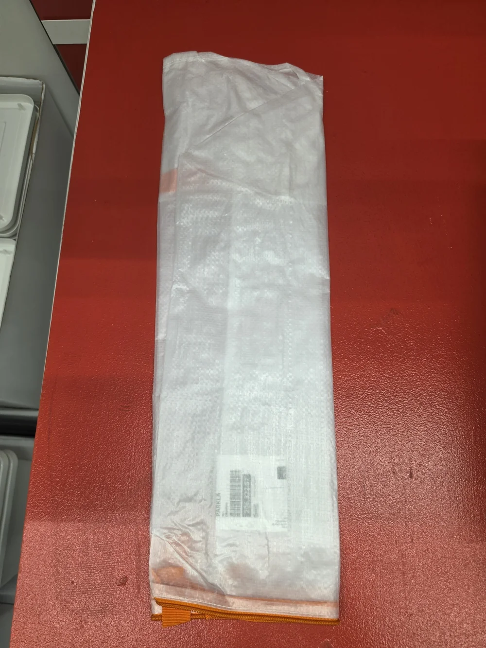 IKEA White Tote Bag with Orange Handles